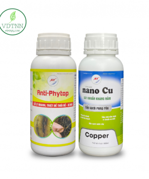 Combo cặp thuốc trị nứt thân xì mủ, thối rễ trên sầu riêng, mít, bưởi VTDNN